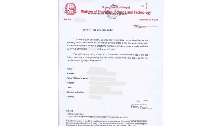 Understanding the No Objection Certificate (NOC) from Nepal for Studying Abroad